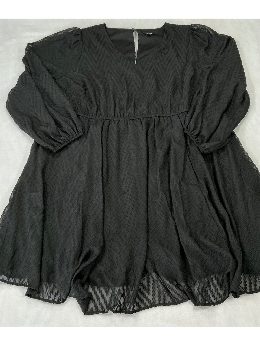 Torrid Black Textured‎ Long Sleeve Dress Size 3